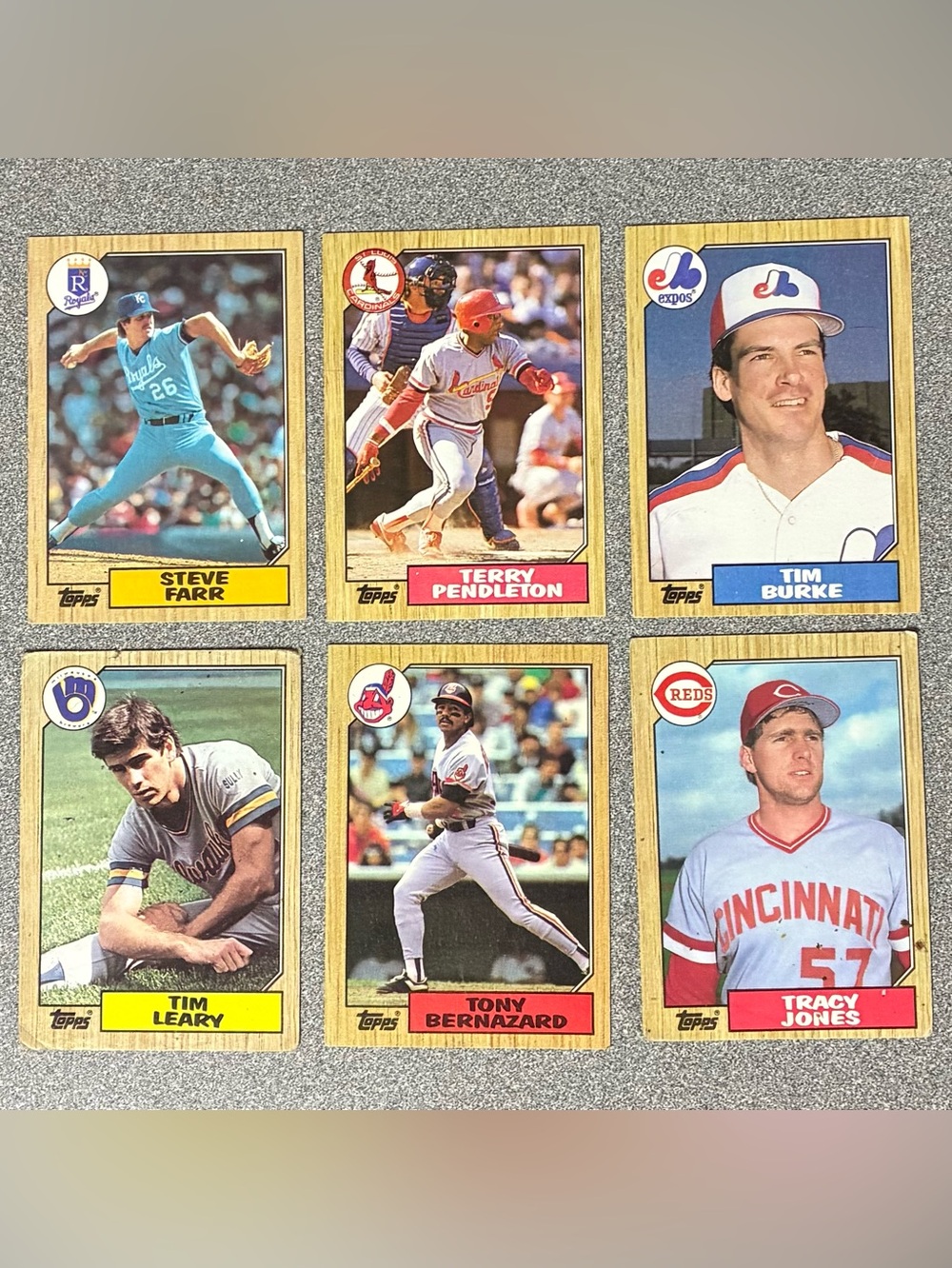 1987 Topps Baseball Cards - Set of 6